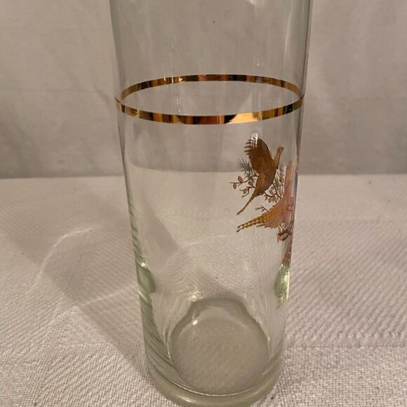 Vintage Hazel Atlas Martini Cocktail Pitcher Pheasant Bird Barware MCM Barware - Picture 5 of 9